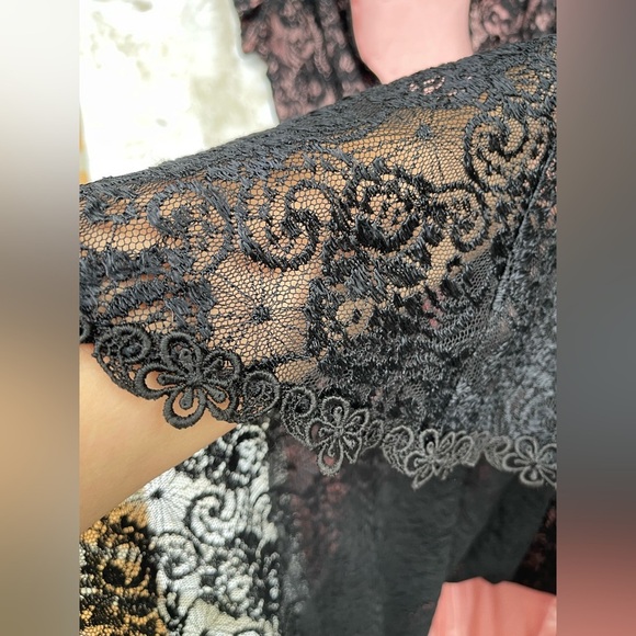 jessica mcclintock Cheongsam style size 4  lace maxi dress - Picture 15 of 16